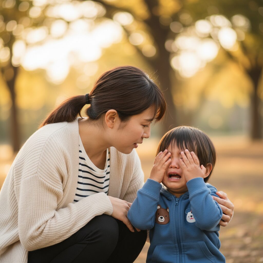 1歳の子どもが保育園で他の子どもたちと一緒におもちゃで遊んでいる様子