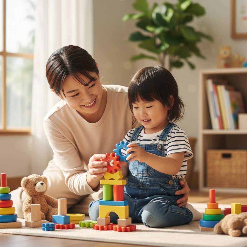 療育施設で遊んでいる子どもたちの様子